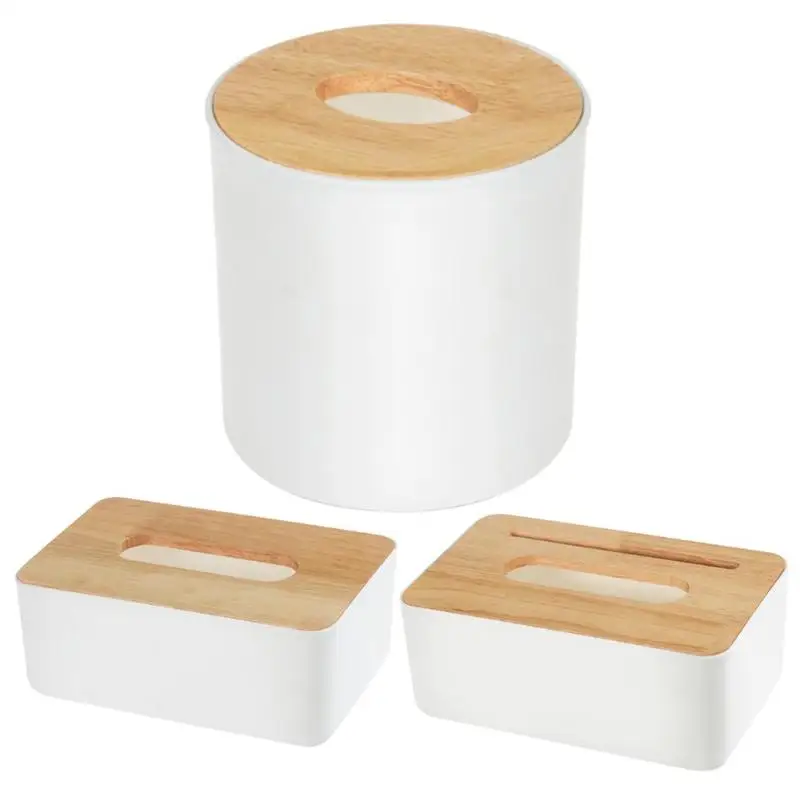 Деревянная коробка для ткани пластиковый контейнер для полотенец держатель для салфеток бумажный диспенсер модный держатель для салфеток чехол для офиса дома