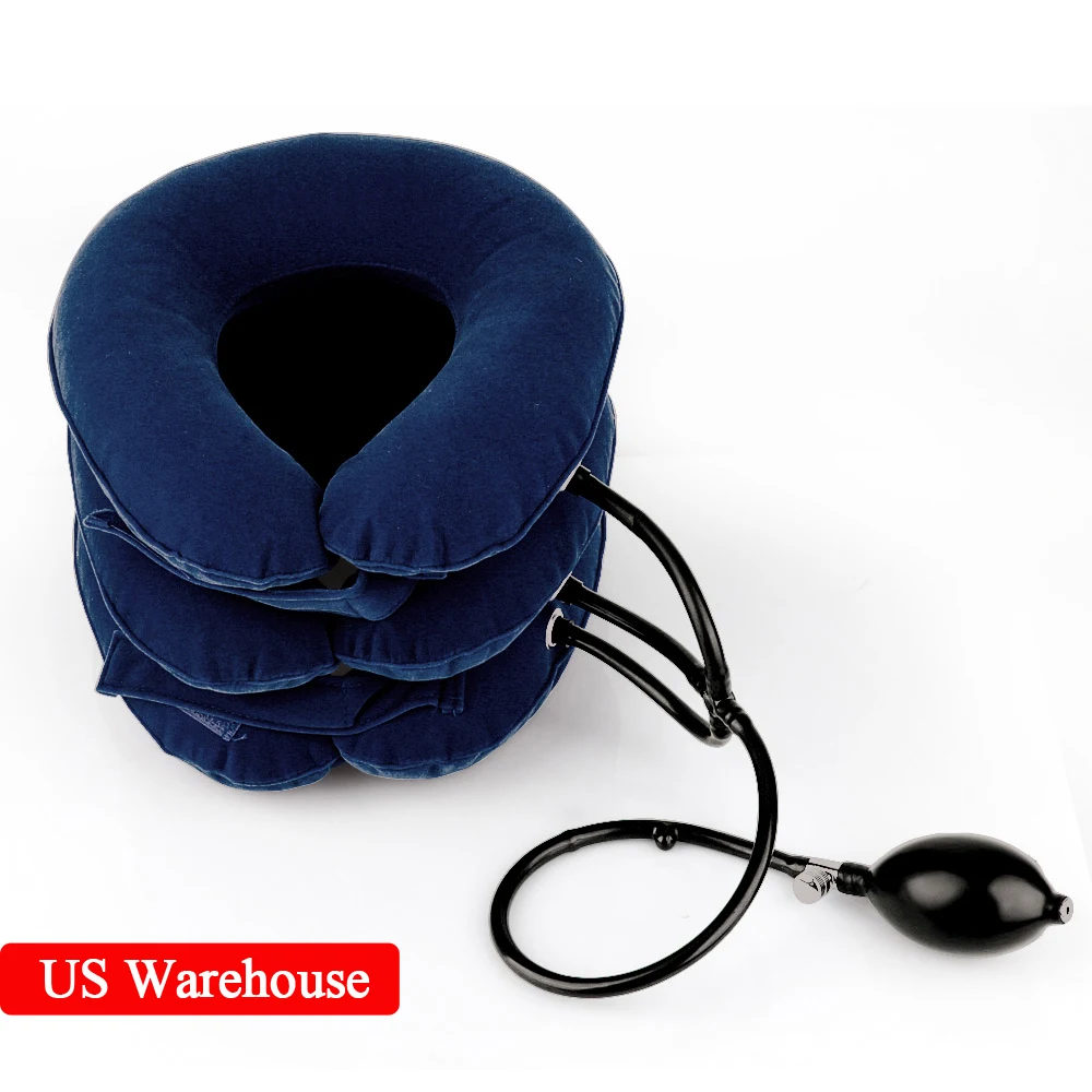Inflatable Cervical Vertebra Traction Soft Travel Neck Pain Release Tractor Neck Posture Correction Stretching Brace