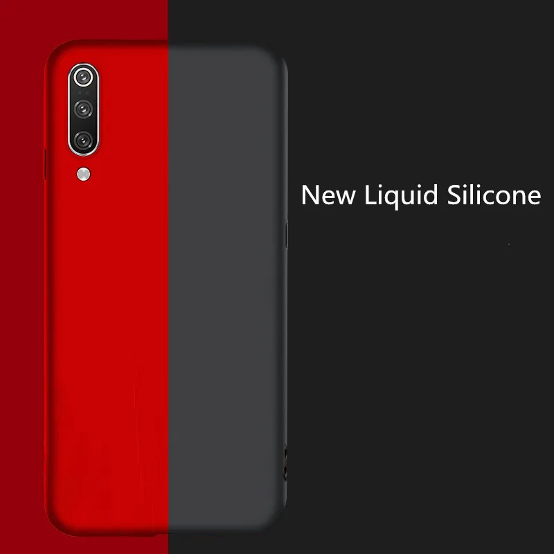 Мягкий силиконовый чехол для Xiaomi 9 телефона из жидкого силикона многоцветный