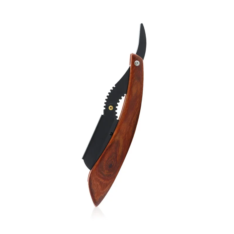 Black change blade Hair Razor Blades Holder Men's Stainless Steel Razor Holder Vintage Folding Razor For Blade Face Eyebrow Shaving G1105 - Цвет: Black change blade