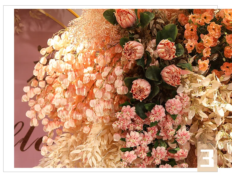 JAROWN Artificial Fake Flower Lantern Flower Vine Wedding Ceiling DIY Bouquet Decorative Home Hanging Decoration (18)