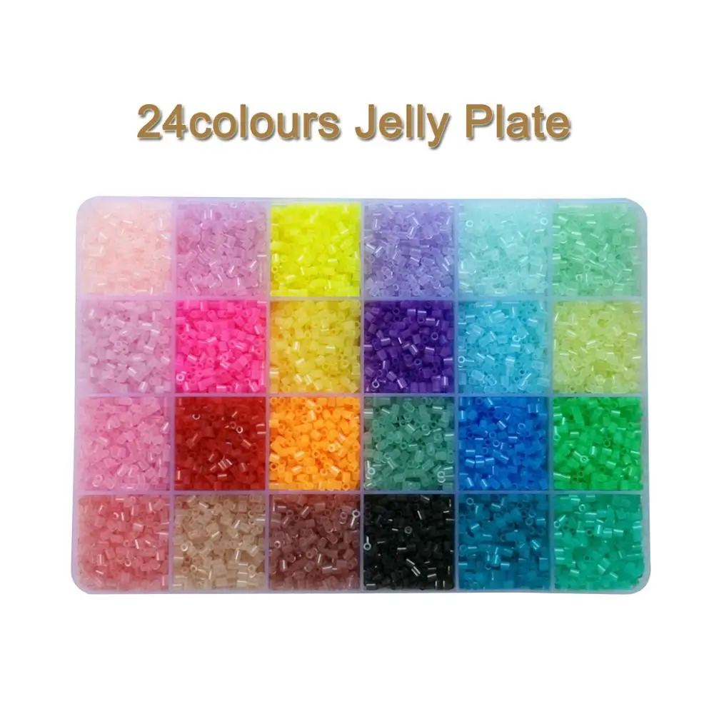 yantjouet 2 6mm 24 cores geleia cor placa kits 13200 pcs puzzle hama perler contas conjunto