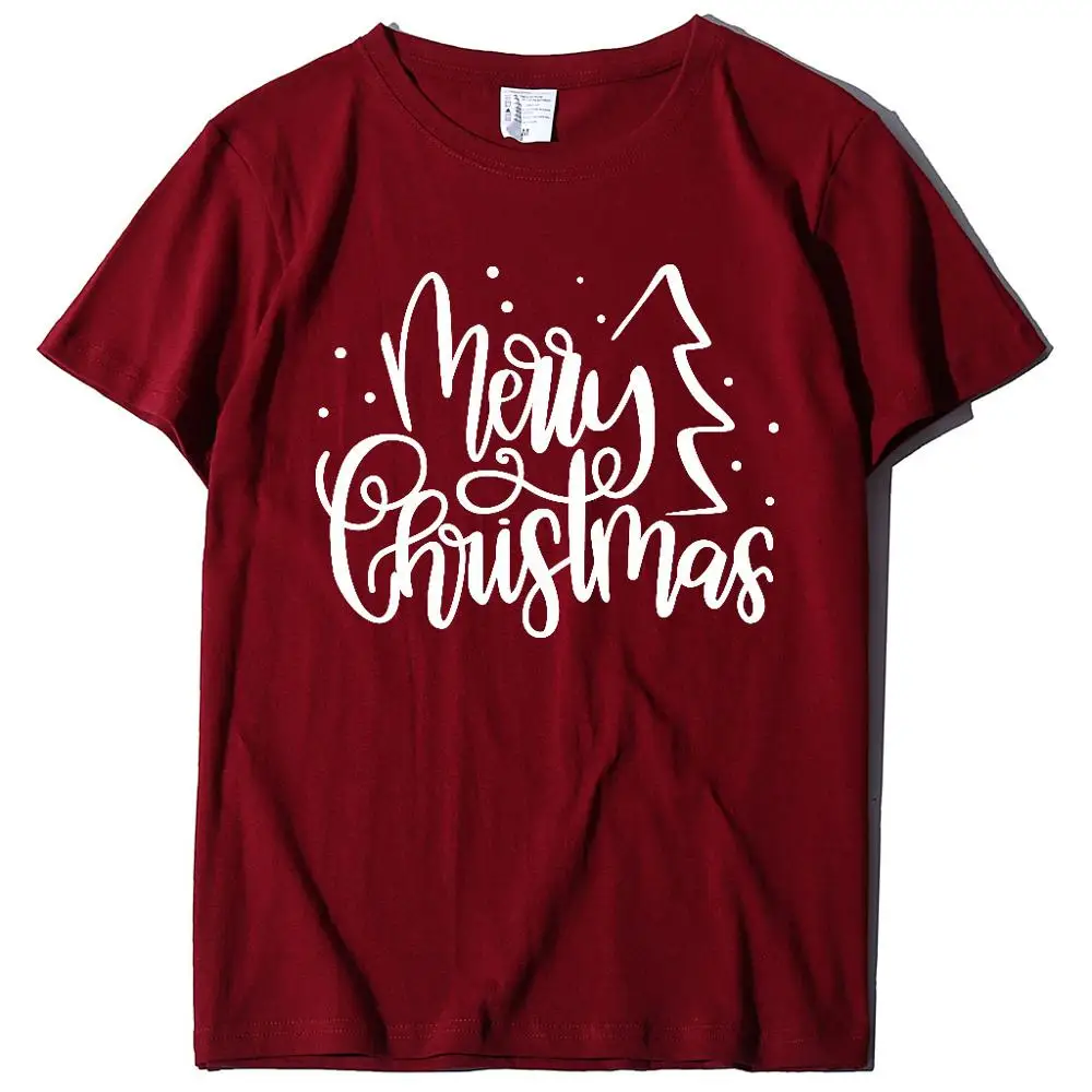 8 Рождественская женская футболка Kawaii Merry Christmas с принтом, Повседневная футболка, свободные футболки, хлопок, футболка с круглым вырезом размера плюс - Цвет: 8
