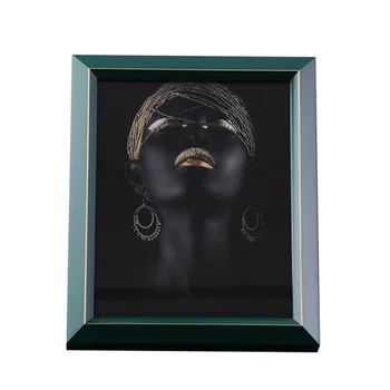 

New Design Bright Light Photo Frame Ornament For Home Decoration African Modern Beauty Pattern Figurine Living Room Decor Crafts