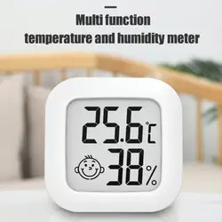 Mini thermomètre et hygromètre numérique d'intérieur, décoration avec motif de visage intérieur P7d8 