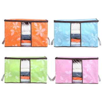 

Clothes Organizer Box Non-Woven Family Save Space Organizador Bed Under Closet Storage Box Clothes Organiser Quilt Bag Organizer