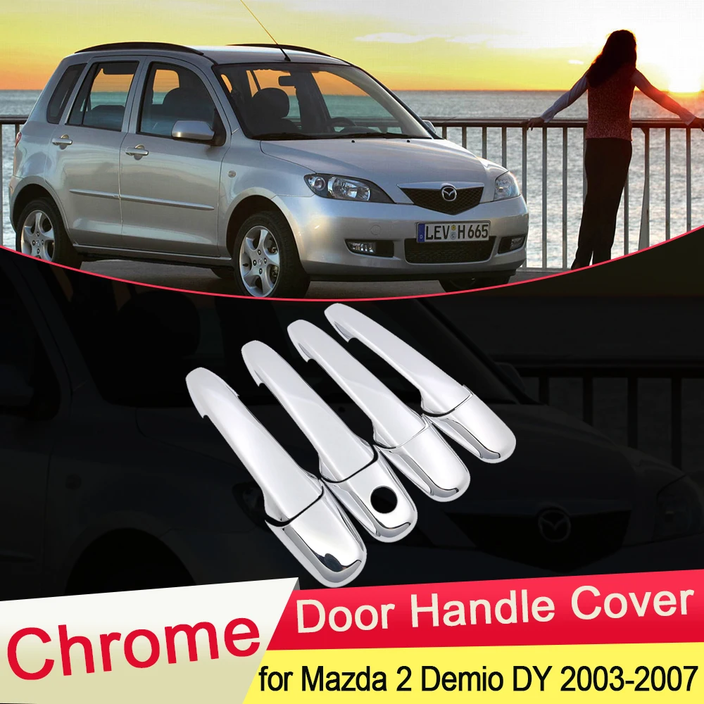 Хромированная накладка на дверную ручку для Mazda 2 Demio DY Mazda2 2003 2004 2005 2006 2007 Роскошная