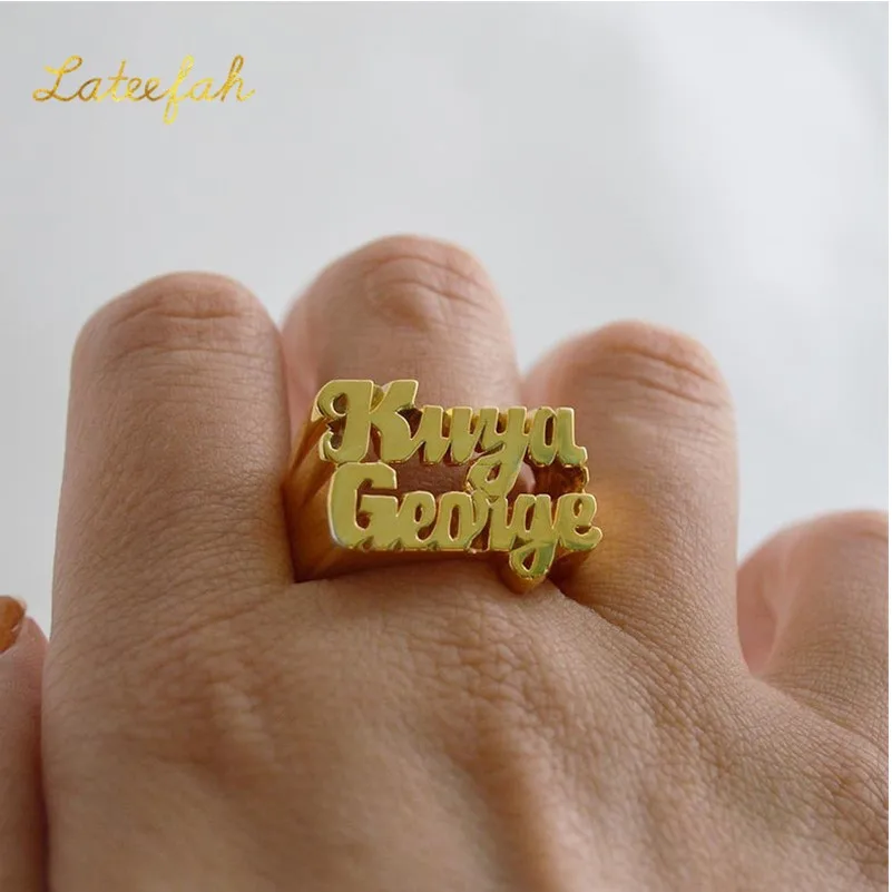 

2020 Personalize Custom Name Fashion Copper Alloy Ring Gold Silver Vintage Ring Party Elegant Luxury For Man Women And Lover