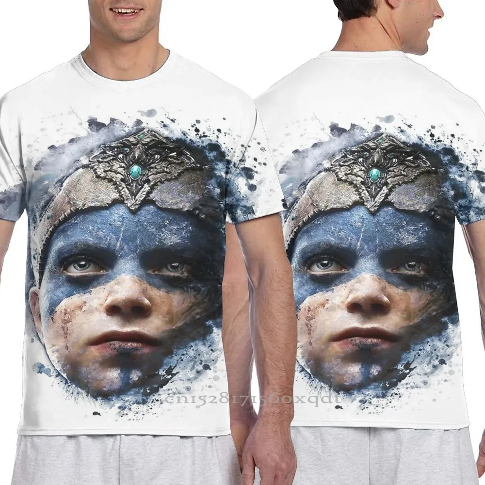Футболка Hellblade Senua's Sacrifice для мужчин и женщин модная тенниска со сплошным