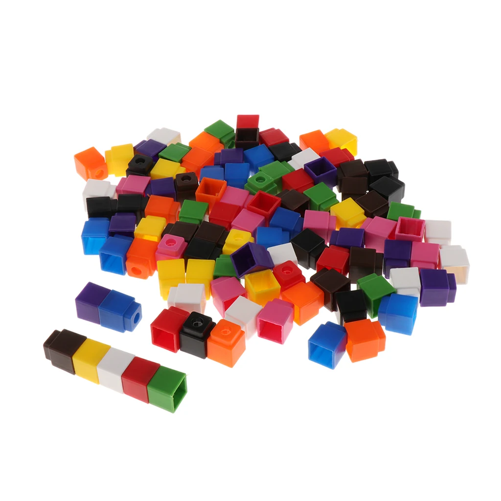 MathLink Counting Cubes Early Education Kids 100pc 2cm x 2cm x 2cm Cubes