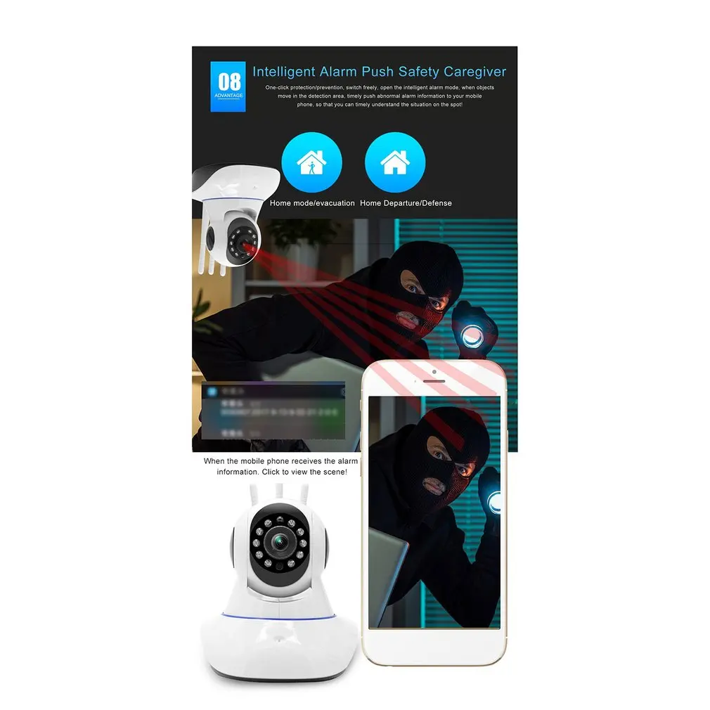 Ip Camera Wi-Fi HD 720P 1080P Motorized Infrared With App 360 degree rotating wifi mobile phone remote surveillance camera new