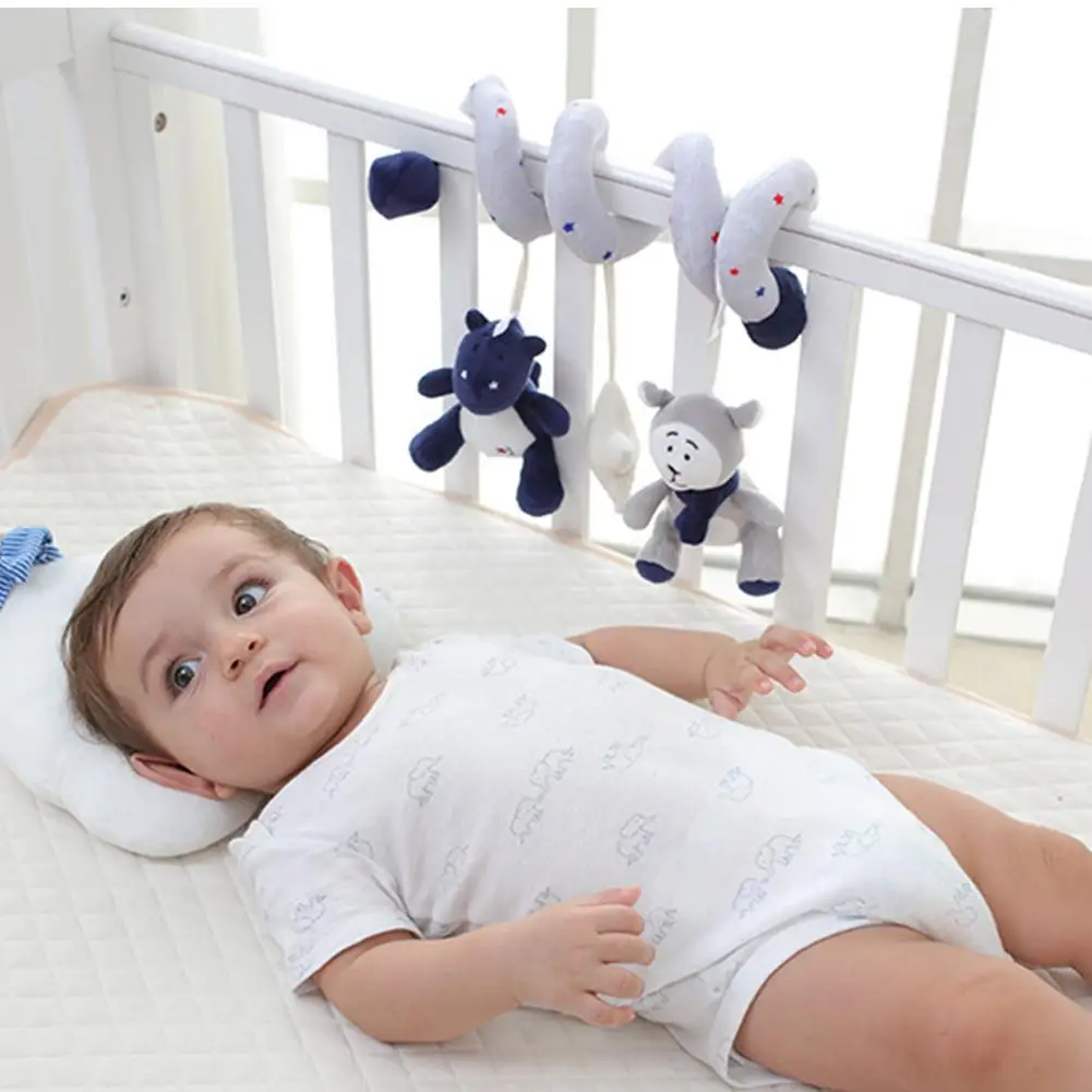 Kidlove милый слон кролик музыкальная кровать-Скручивающиеся Кроватки Висячие Игрушки для развития интеллекта