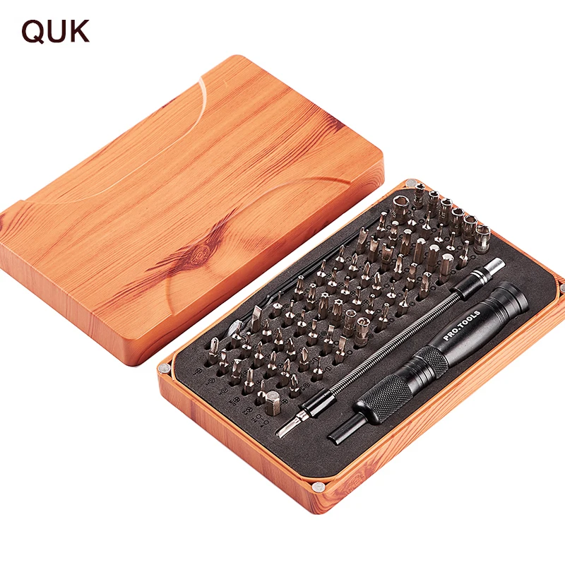 Набор отверток QUK 69 в 1 прецизионные магнитные биты Torx пинцет гибкая дрель набор