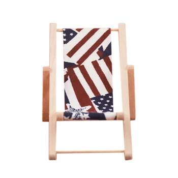 

1/12 Miniature Dollhouse Beach Chair Handmade Furniture Model Decor Doll House Kid Toys Dollhouse Miniature Learning Accessories