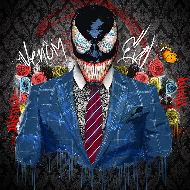 スパイダーマン　アート スパイダーマンのストリートアートキャンバス絵画壁、アートの