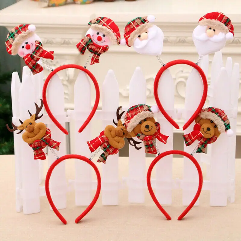 Cute Christmas themed Santa headband snowman deer horn Non-woven children's head closure Christmas gift home decoration