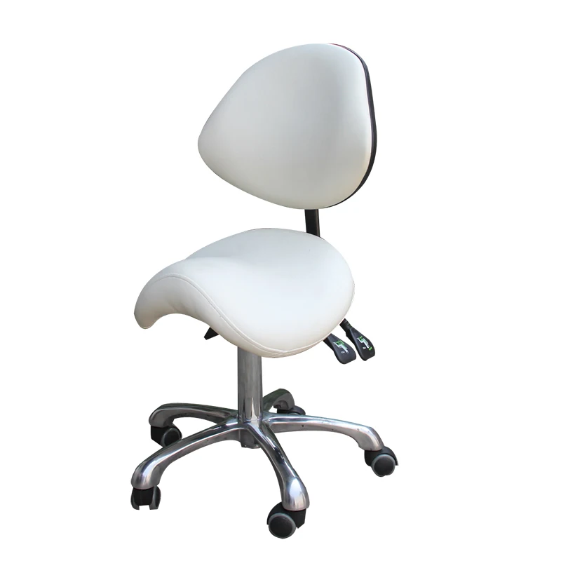 Ergonomic Doctor Stool Dentist Swivel Rolling Chair with Back Swivel Adjustable Dentist Stool Dental Clinic