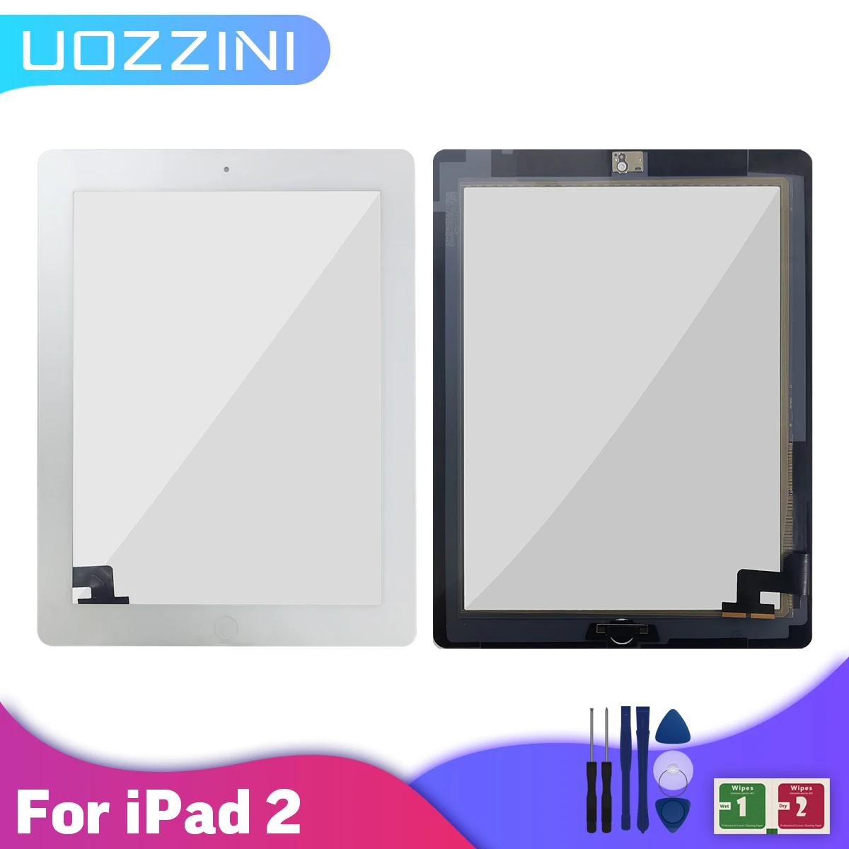 AAA+++ NEW For iPad 2 Touch Screen Glass Digitizer Replacement Parts With/No Button Assembly for A1395 A1396 A1397 100% Tested | Компьютеры