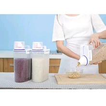 2L пластиковый диспенсер для зерновых культур коробка для хранения кухня еда зерно риса контейнер PP Многофункциональный XOA88