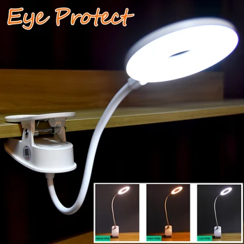 

Rechargeable 18650 Battery Flexo Table Lamp 3 Colors Led Desk Lamp Touch Clip Desk Lamp Study Reading Table Lamps Student D30