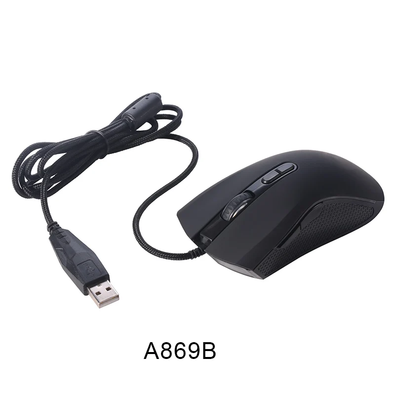 A869B Светящаяся Проводная игровая мышь USB оптическая компьютерная мышь 7 программируемых клавиш LHB99 - Цвет: A869B