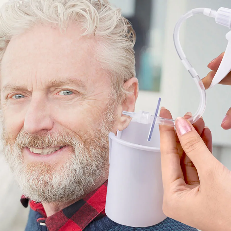 Adults & Kids Ear Irrigation Cleaning Kit Premium Quality Ear Wax Removal Kit With Ear Washing Syringe Squeeze Bulb Ear Care (4)