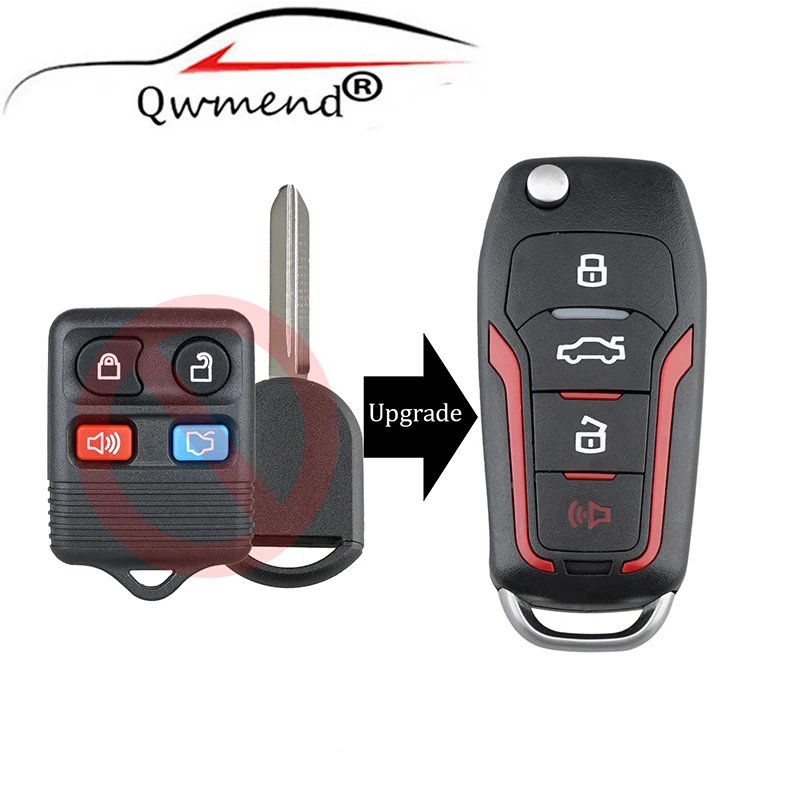 Upgraded Smart Car Key car remote key car key for Ford Explorer Focus Edge Escape Ranger Mustang Flex for Mercury 315Mhz 4D63 Chip QWMEND CWTWB1U331