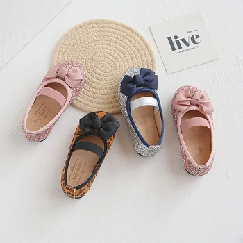 

2020 New Baby Girl Evening Party mary jane Shoes Bling Glitter Kids Dresses for Girls Princess Leather Shoes Heels Girls D06291