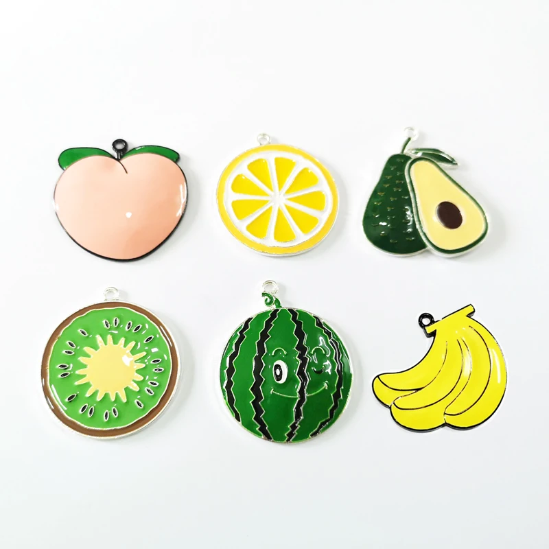 Новинка 10 шт./пакет летний сплав цинка персик/лимон/киви