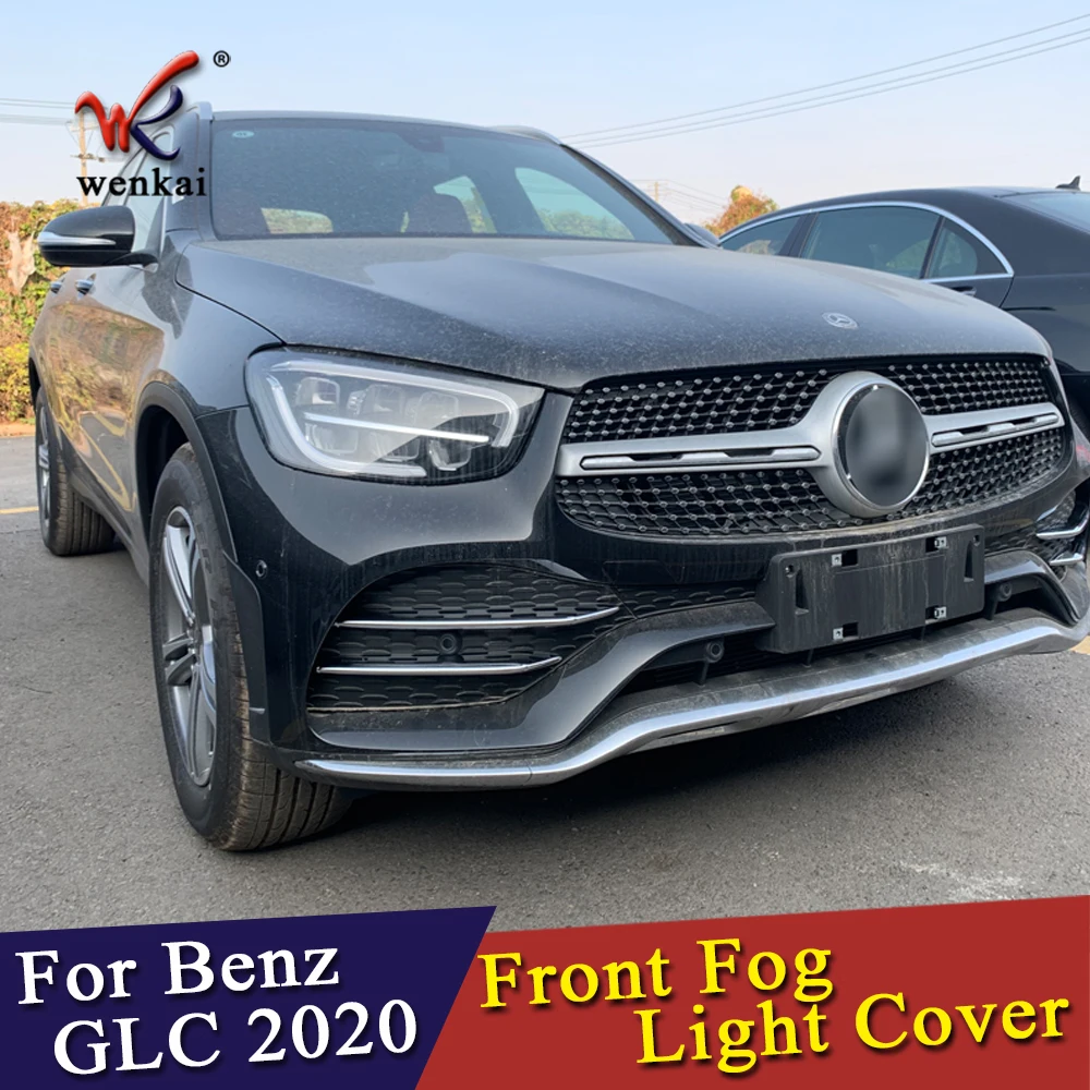ABS хром для Mercedes Benz GLC Class 2020 автомобильные передние противотуманные фары полосы
