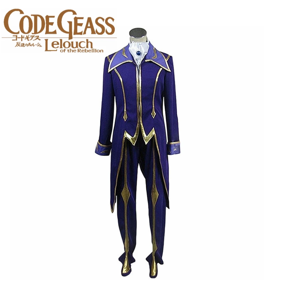 Полный комплект японского аниме код Geass Косплей Zero Lelouch костюмы костюм включает перчатки любой размер