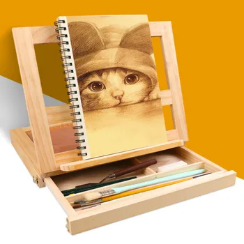 

Multifunction Painting Easel Artist Desk Easel Portable Miniature Desk Light Weight Folding Easel For Storage Or During Trips