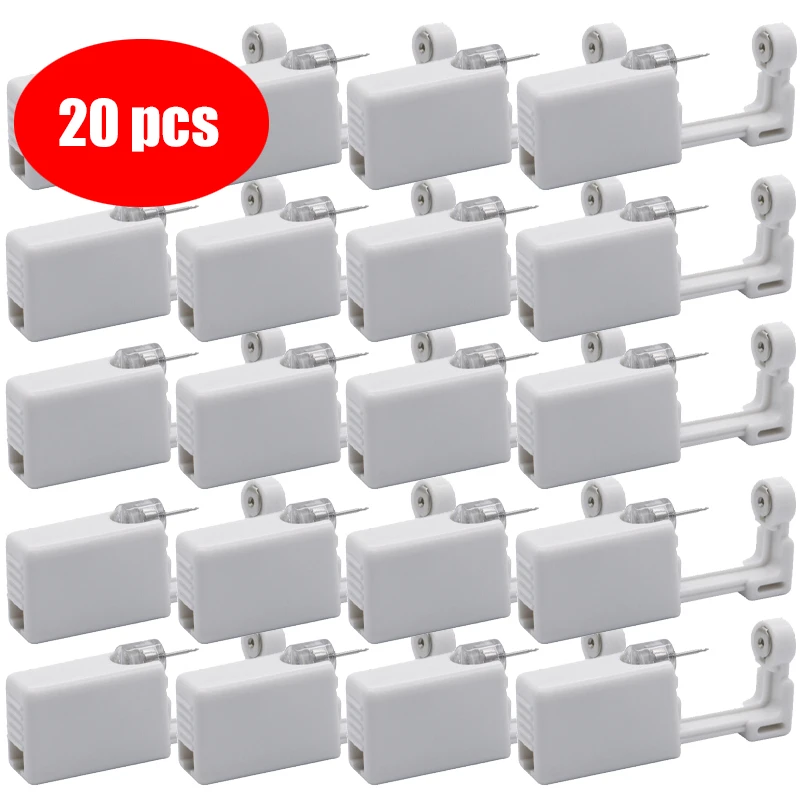 Ear Piercing Tool Body Piercing Kit Piercing Tool 1-20Pcs Ear Piercing Gun Kit Disposable Disinfect Safety Earring Piercer Machine Studs Nose CLip Body Jewelry Piercing Tool set