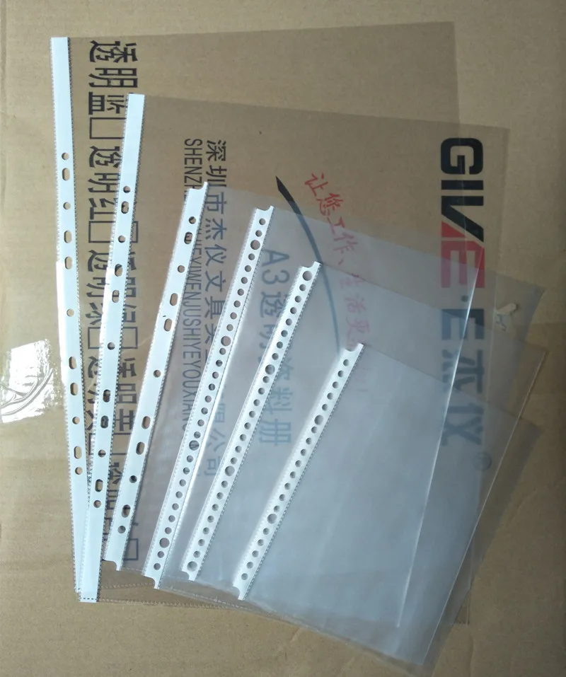 

11 Hole Leaflet File Holder A4 Folder Replacement Protector 8K B5 A5 Transparent Information Protecting Bag A3