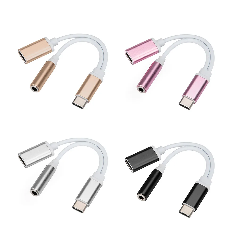 Usb type-C до 3,5 мм разъем наушники AUX аудио сплиттер конвертер Кабель-адаптер# BO