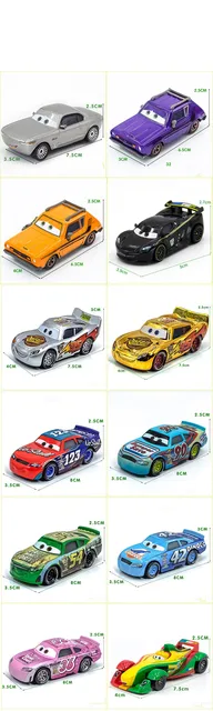 Disney pixar carro 35 relâmpago mcqueen corrida família 39 jackson  tempestade ramirez morre fundido liga de metal brinquedo das crianças carro  1:55