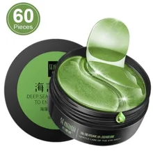 60Pcs Green Seaweed Collagen Eye Mask Gel Patches Wrinkle Eyes Bags Remover Dark Circles Anti Age Nourishing Moisturizing Pads