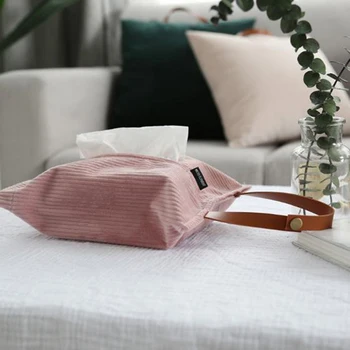

Polyester Cloth Tissue Box Storage Box Towel Creative Tissue Pumping Creative Paper Bags For Toliet Home Decor