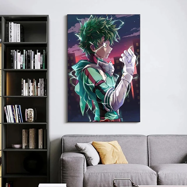 Anime japonês impressão em tela meu herói acadêmico parede arte figura  desenho animado personagem animação cartaz decoração para casa imagem -  AliExpress