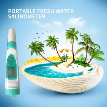 

Digital Pen Type Salinity Meter Salinometer Halometer Salt Gauge Salty Brine Seawater Refractometer Food Salinity Tester