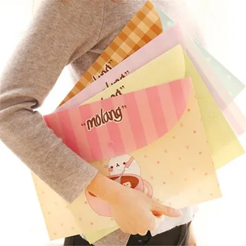 

Fresh and lovely Mini Waterproof Desk Organizer Document Bag File Folder PVC Hard Cover Storage Case Stationery