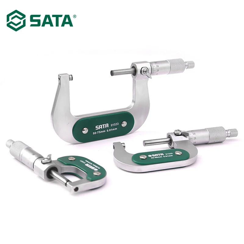 Спиральный микрометр SATA 0 25/50/75 мм толщиномер стены наружный диаметр