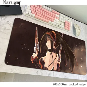 

DATE A LIVE mouse pad gamer anime mousepad 700x300x4mm rubber desk mat thick gaming accessories pc game keyboard mats oversized