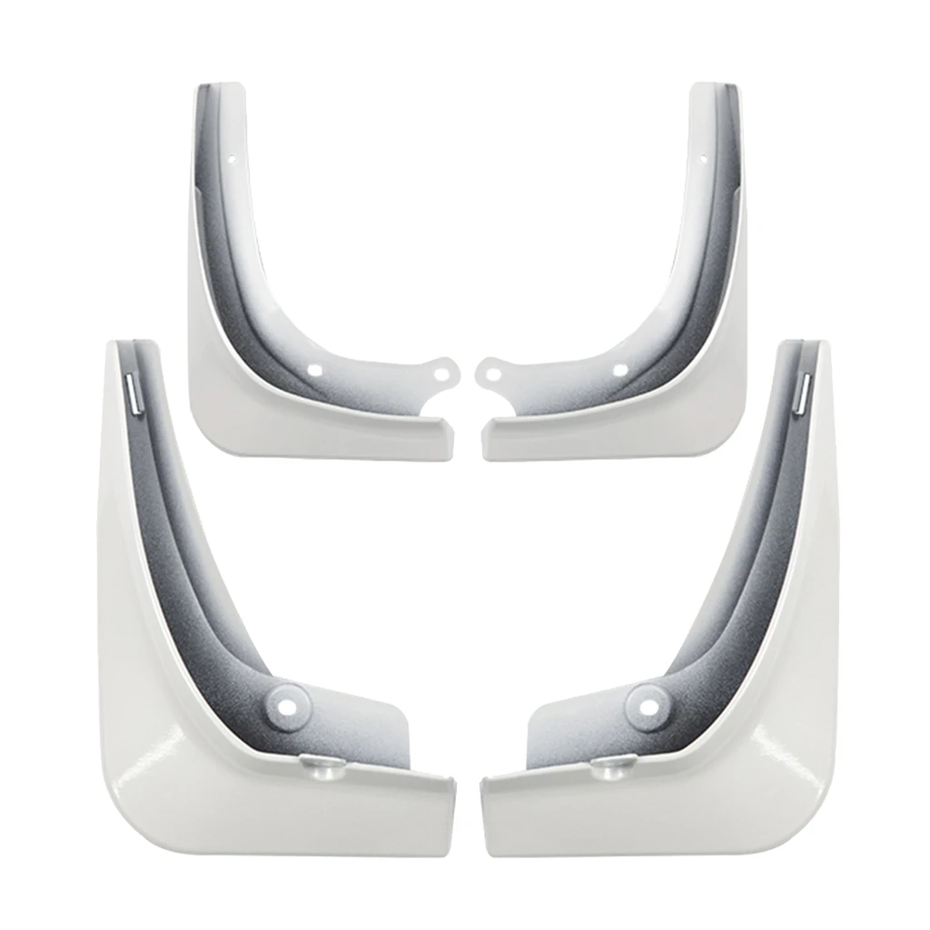 4pcs/Set White Car Splash Guards Mud Flaps MudGuards For Tesla Model 3 16-19