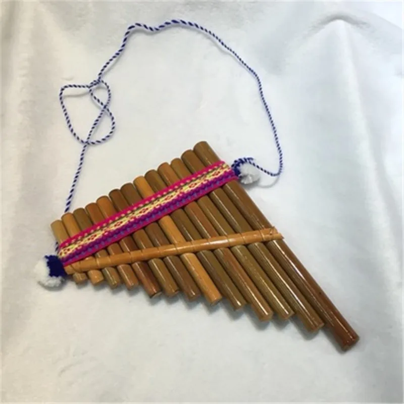 Южно-американский музыкальный инструмент Индиана флейта Пана Перу panflute яркий цвет - Цвет: large size