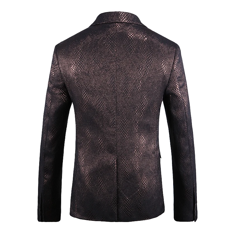 Мужской модный свадебный пиджак, модный приталенный мужской повседневный Блейзер, куртка 5XL плюс Размер, мужские блейзеры с принтом Q751