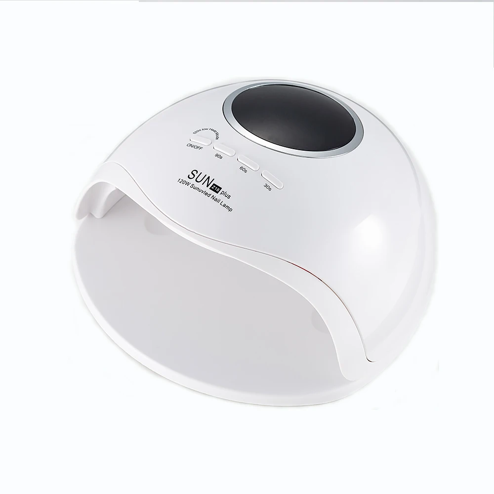 white 120 Вт Светодиодный УФ-лампа для маникюра для сушки ногтей SUN Z18Plus для педикюра для всех гель-лаков ЖК умный автоматический датчик времени - Цвет: white