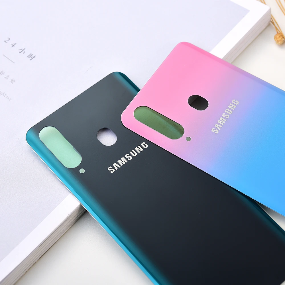 Задняя крышка батарейного отсека Samsung A8S стеклянная корпуса сменный защитный