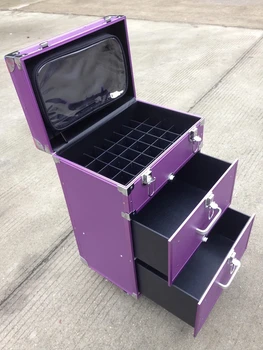 

Women large capacity Trolley Cosmetic case Rolling Luggage bag,Nails Makeup Toolbox,Multi-layer Beauty Tattoo Trolley Suitcase