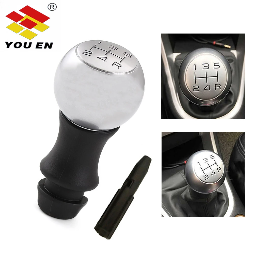 

YOUEN 5 Speed Alloy MT Gear Shift Knob Sleeve Adapter For Peugeot 206 306 307 308 2008 301 3008 406